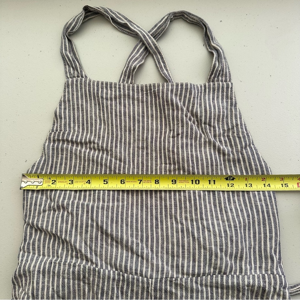 FREE PEOPLE ‘Off The Shore’ Linen Blend Striped Wide Leg Jumpsuit Women’s Size 2 - Picture 9 of 12
